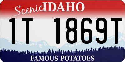 ID license plate 1T1869T