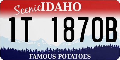 ID license plate 1T1870B