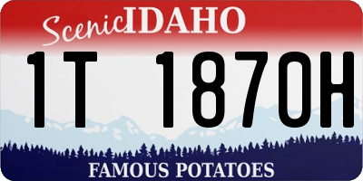 ID license plate 1T1870H