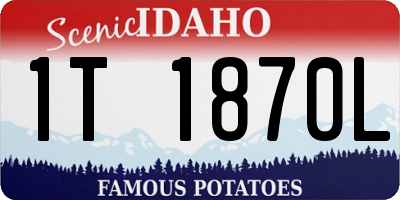 ID license plate 1T1870L