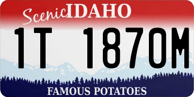 ID license plate 1T1870M