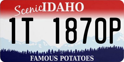 ID license plate 1T1870P