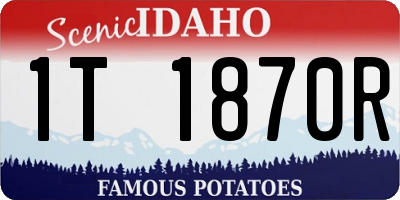 ID license plate 1T1870R