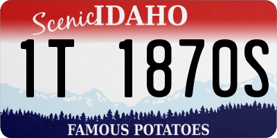 ID license plate 1T1870S
