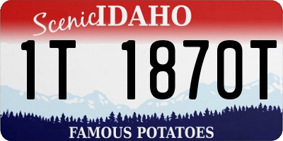 ID license plate 1T1870T