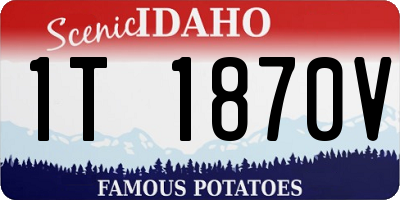ID license plate 1T1870V