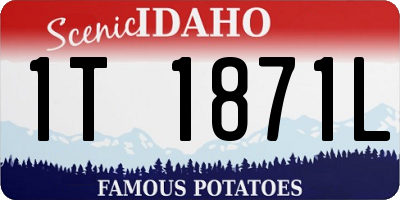 ID license plate 1T1871L