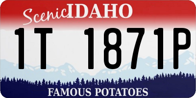 ID license plate 1T1871P