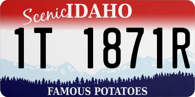 ID license plate 1T1871R