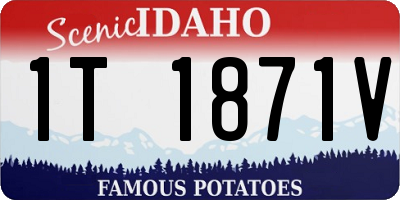 ID license plate 1T1871V