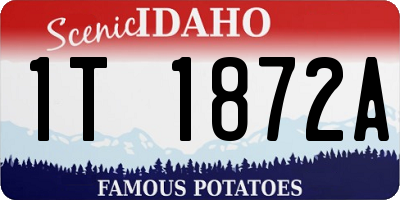 ID license plate 1T1872A