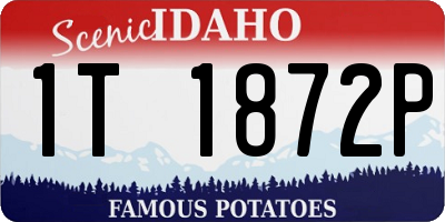 ID license plate 1T1872P