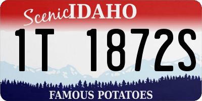 ID license plate 1T1872S