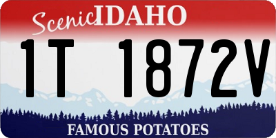 ID license plate 1T1872V