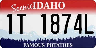 ID license plate 1T1874L