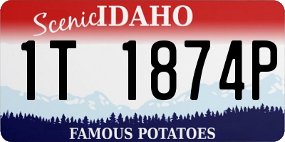 ID license plate 1T1874P