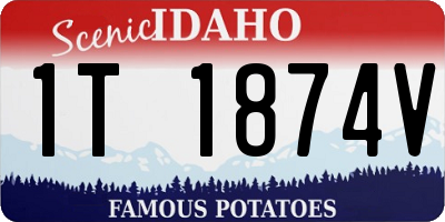 ID license plate 1T1874V