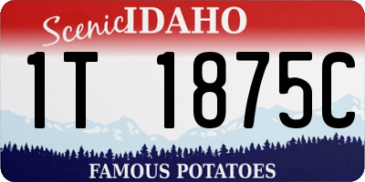 ID license plate 1T1875C