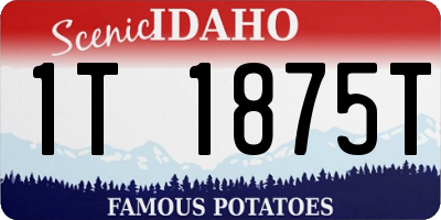 ID license plate 1T1875T
