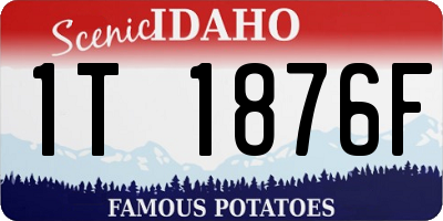ID license plate 1T1876F