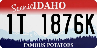 ID license plate 1T1876K