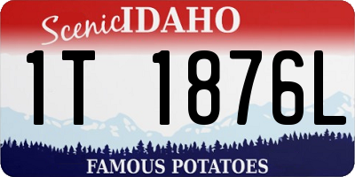 ID license plate 1T1876L