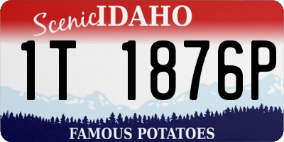 ID license plate 1T1876P