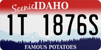 ID license plate 1T1876S