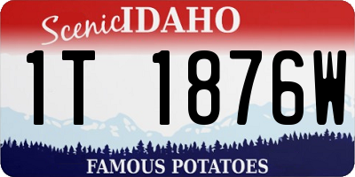 ID license plate 1T1876W