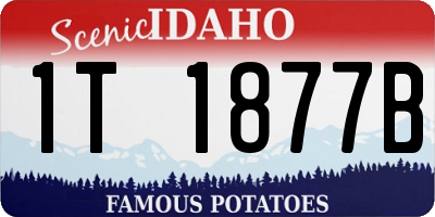 ID license plate 1T1877B