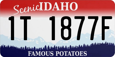 ID license plate 1T1877F
