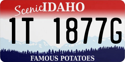 ID license plate 1T1877G