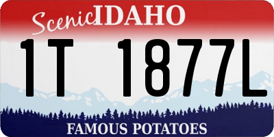 ID license plate 1T1877L