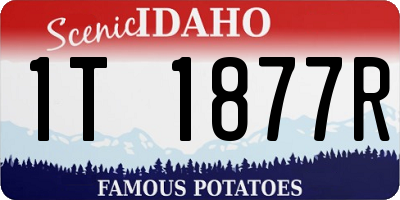 ID license plate 1T1877R