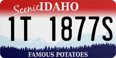 ID license plate 1T1877S