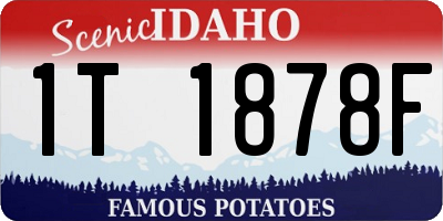 ID license plate 1T1878F