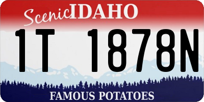 ID license plate 1T1878N