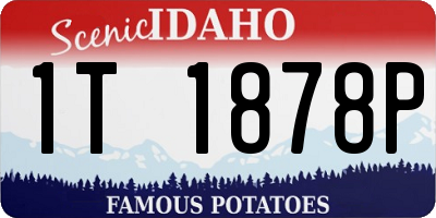 ID license plate 1T1878P