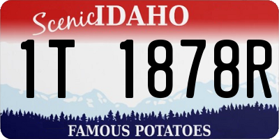 ID license plate 1T1878R
