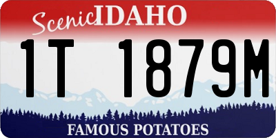 ID license plate 1T1879M