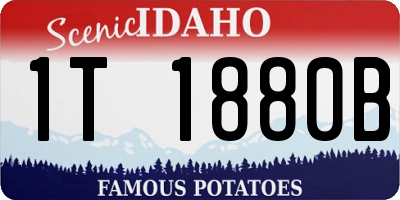 ID license plate 1T1880B