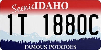 ID license plate 1T1880C