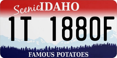 ID license plate 1T1880F