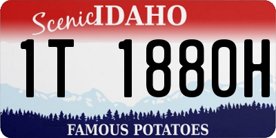 ID license plate 1T1880H