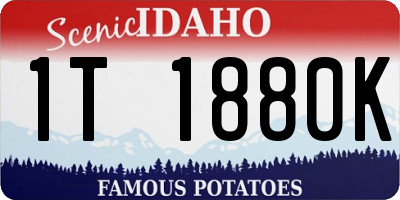 ID license plate 1T1880K