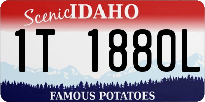 ID license plate 1T1880L