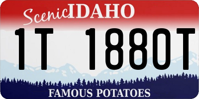 ID license plate 1T1880T
