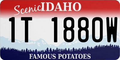 ID license plate 1T1880W
