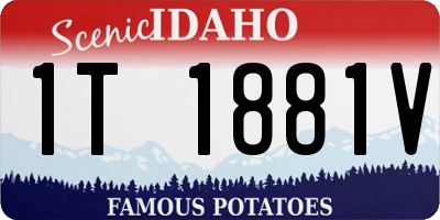 ID license plate 1T1881V