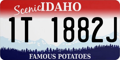 ID license plate 1T1882J